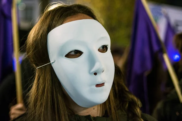 Madrid Manifestation Contre Violence Faite Aux Femmes — Photo