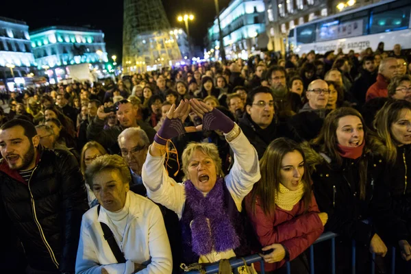Madrid Manifestation Contre Violence Faite Aux Femmes — Photo