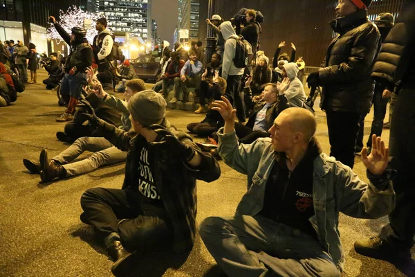 United States Chicago Chicago Residents Protest Cbd Second Night Row — Stock Photo, Image