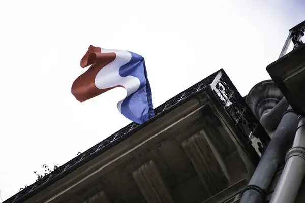 France Paris Resident Hanged France Flag Paris November 2015 Tribute — Stock Photo, Image
