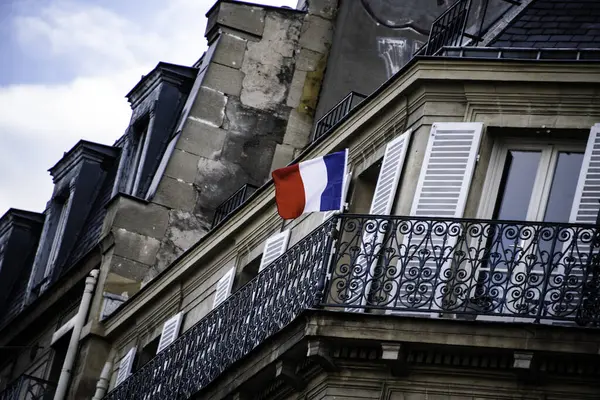 France Paris Resident Hanged France Flag Paris November 2015 Tribute — Stock Photo, Image