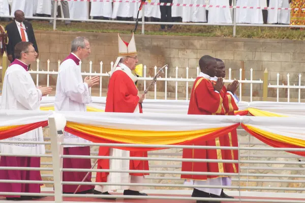 Pope Francis Uganda คามปาลา เชอร สเบ — ภาพถ่ายสต็อก