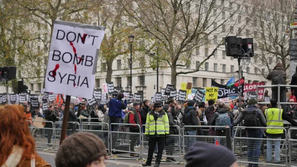 London Förenade Kungariket Antikrigsdemonstration — Stockfoto