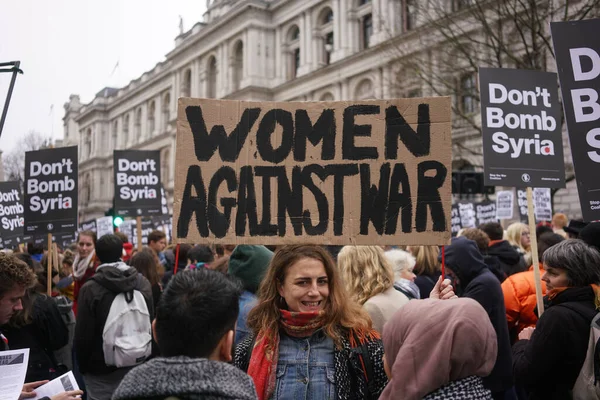 Londres Reino Unido Manifestação Guerra — Fotografia de Stock