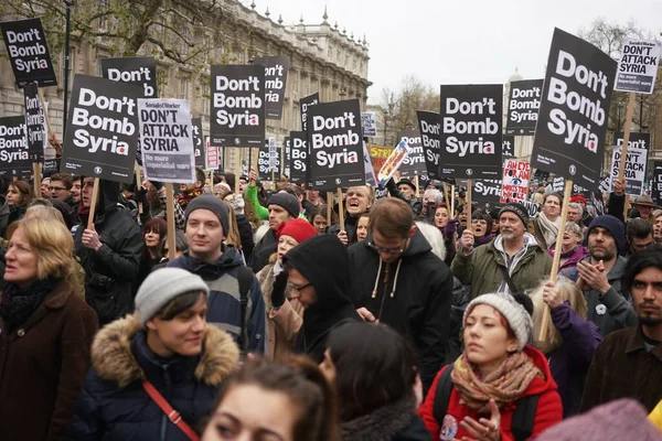London Förenade Kungariket Antikrigsdemonstration — Stockfoto