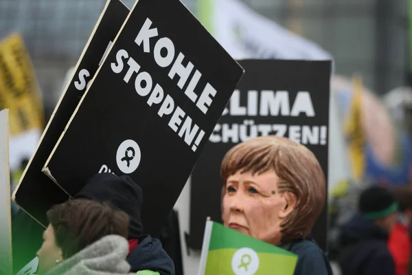 Berlim Alemanha Novembro 2015 Marcha Pelo Clima Convocada Pelas Ongs — Fotografia de Stock