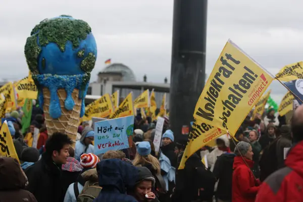 德国柏林 2015年11月29日 非政府组织在巴黎举行的联合国气候峰会Cop21召开前呼吁的 迈向气候 — 图库照片