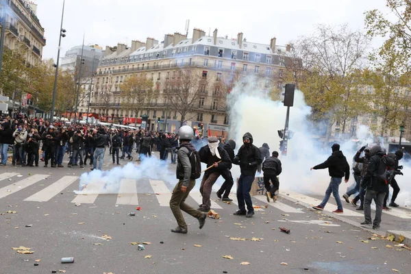 Διαδήλωση Cop21 Στο Παρίσι Γαλλία France Paris Cop21 Demonstration — Φωτογραφία Αρχείου
