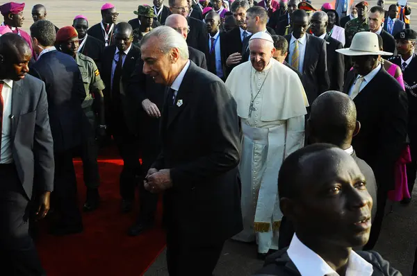 Uganda Religion Pope Francis — Stock Photo, Image