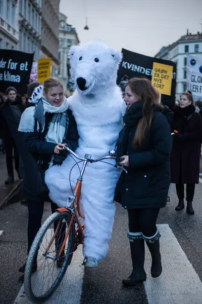 哥本哈根 2015年11月29日 2015年11月29日 非政府组织在巴黎举行的联合国气候峰会Cop21召开前在哥本哈根召开的 迈向气候 — 图库照片