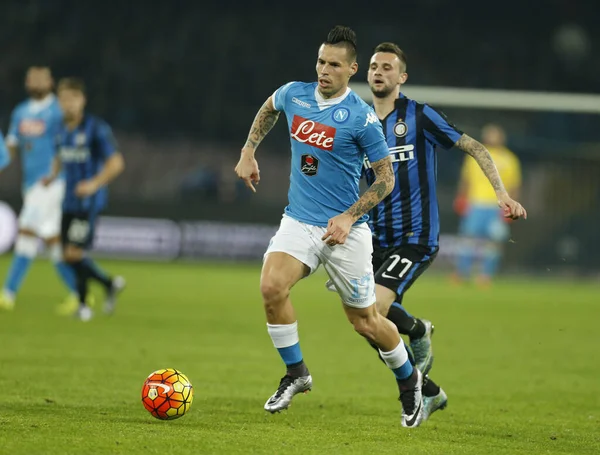 Juego Fútbol Serie Napoli Inter Milán — Foto de Stock