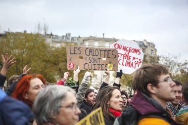 COP21 'deki insanlar Paris' te Fransa 'da FRANCE - PARIS - COP21 - DEMONSTRASYON 