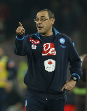 ITALY, Napoli: Serie A match with AS Roma and SSC Napoli at Stadio San Paolo, Napoli, İtalya 13 Aralık 2015.   