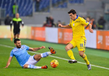 İtalya, Roma - 14 Aralık 2015: SS Lazio ve UC Sampdoria arasında Roma Olimpiyat Stadyumu 'nda oynanan maç. Final skoru 1-1..