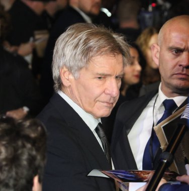 İngiltere, Londra - Aralık 2015: Star Wars 'un dünya prömiyeri: The Force Awakens