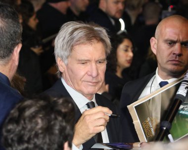 İngiltere, Londra - Aralık 2015: Star Wars 'un dünya prömiyeri: The Force Awakens