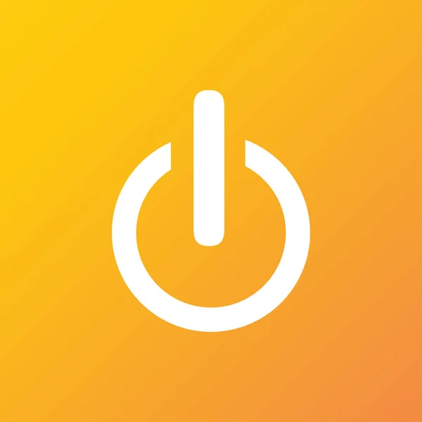 Power icon symbol Flat modern web design with long shadow and space for your text.