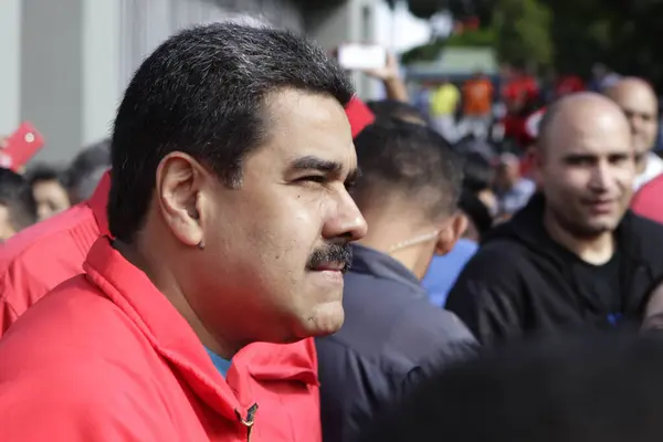 Venezuela Caracas Venezuela Cumhurbaşkanı Nicolas Maduro Ile Venezuela Birleşik Sosyalist — Stok fotoğraf