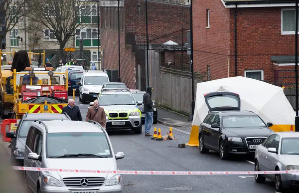 United Kingdom London Man Shot Dead Police Intelligence Operation Wood — Stock Photo, Image