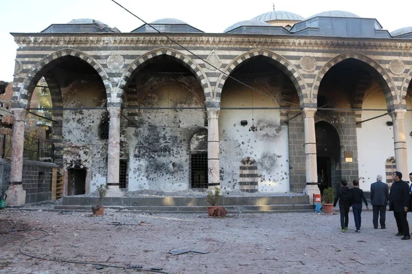 Die Zerstörung Von Diyarbakir Das Zentralkommando Der Türkischen Armee Behauptet — Stockfoto