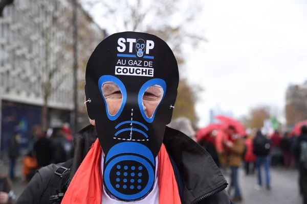 参加在法国巴黎举行的Cop21示威活动的人 Cop21 — 图库照片
