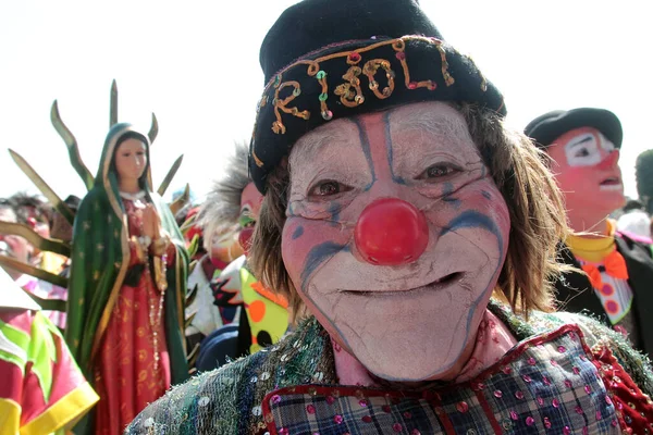 Mexico Mexico City Hundreds Clowns Took Streets Mexico City Annual — Stock Photo, Image