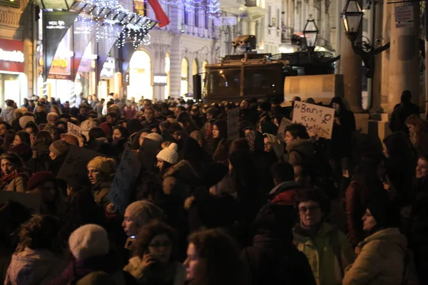 Słowa Istanbul Demonstracja Pkk Nocy — Zdjęcie stockowe