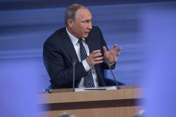 President Russian Federation Putin Vladimir Conference — Stock Photo, Image