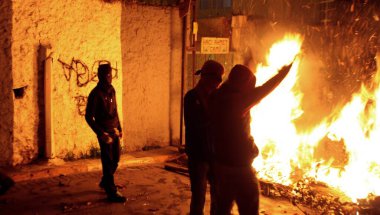 TURKEY, İstanbul: Yüzlerce protestocu, Taksim Meydanı 