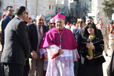 Batı BANK, Beytüllahim: 24 Aralık 2015 'te Beytüllahim' de Noel kutlamaları kapsamında kalabalık toplandı    