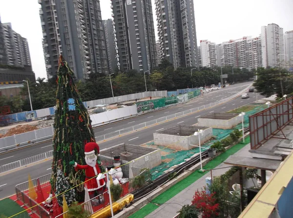 Natale Nelle Strade Del Cantiere Shenzhen — Foto Stock