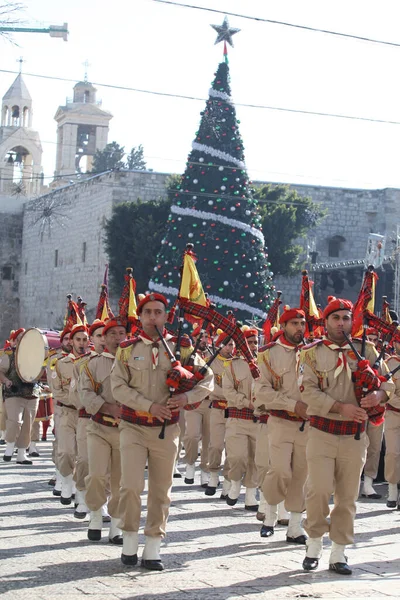 West Bank Bethlehem Christian Pilgrims Christmas Celebration Church Nativity December — Stock Photo, Image