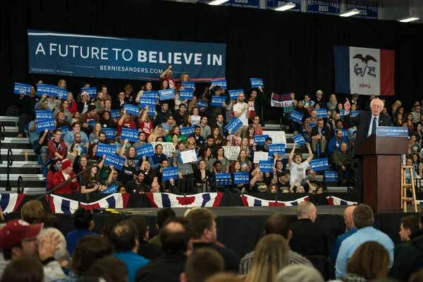 Usa Council Bluffs Sénateur Bernie Sanders Retourne Iowa Pour Son — Photo