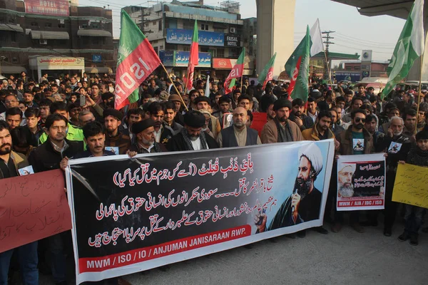 Pakistan Saudi Execution Protest Rawalpindi — Stockfoto