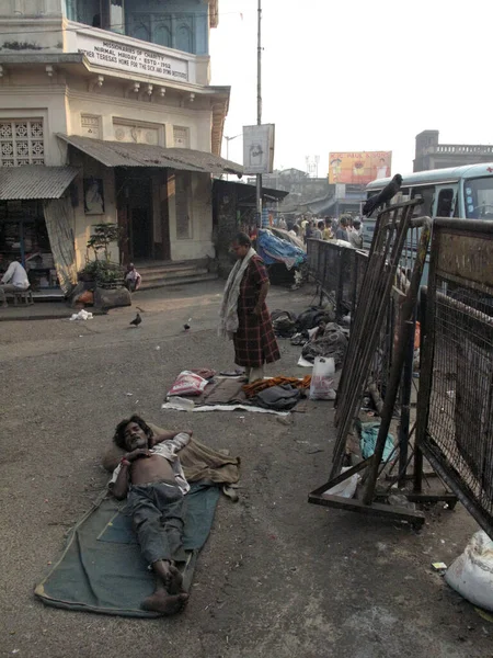 Streets Kolkata Eastern India Capital Indian State West Bengal — Stock Photo, Image