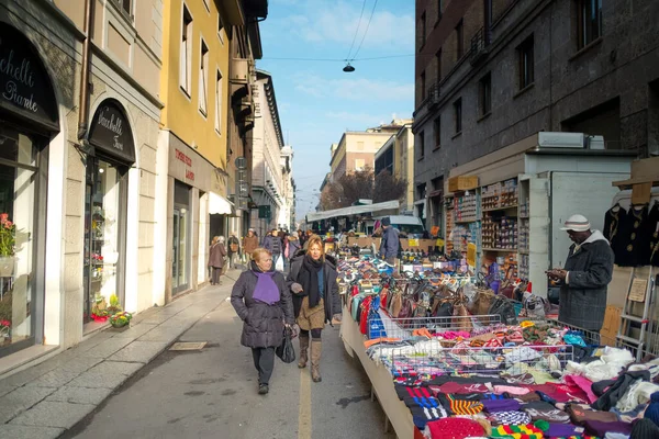 Mercado Urbano Callejero Italia — Foto de Stock