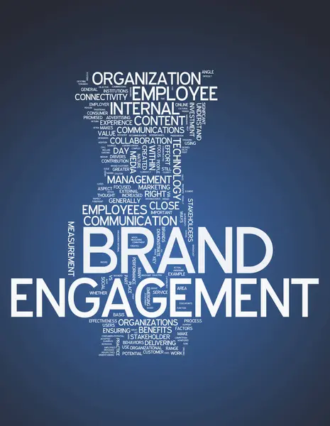Word Cloud Brand Engagement — Stock Photo, Image
