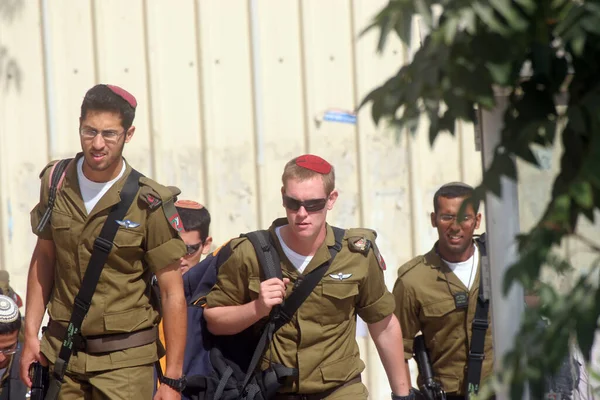 Μέλη Της Αστυνομίας Συνόρων Του Ισραήλ Στην Παλιά Πόλη Στην — Φωτογραφία Αρχείου