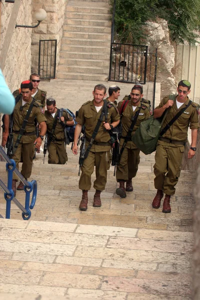 Leden Van Israëlische Grenspolitie Oude Stad Jeruzalem — Stockfoto