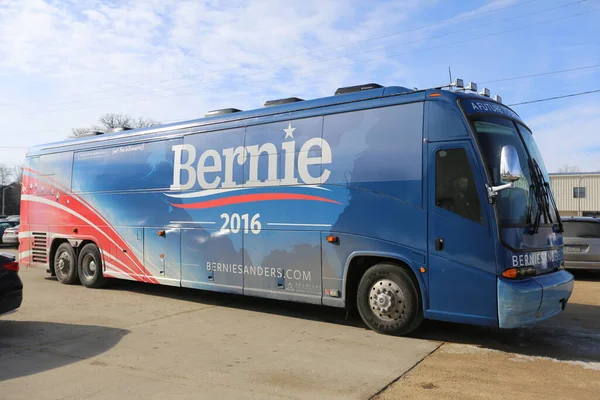 United States Manchester Photo Bernie Sanders Campaign Bus January 2016 — Stockfoto