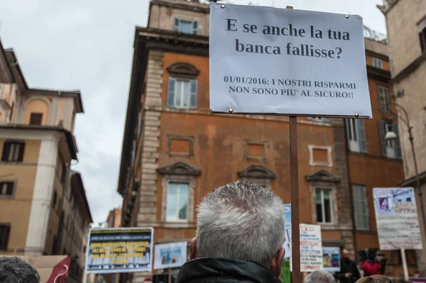 Italië Rome Terwijl Italiaanse Economie Worstelt Met Een Bankencrisis Vullen — Stockfoto