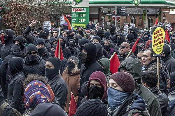 September 2020 Dover Far Right Protesters Clash Dover Police Immigration — Stock Photo, Image