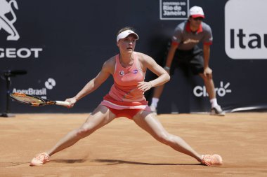 BRAZIL, Rio de Janeiro: Rio de Janeiro Jockey Club Brasileiro 'da 2016 Rio Açık tenis turnuvası maçı, 15 Şubat 2016.
