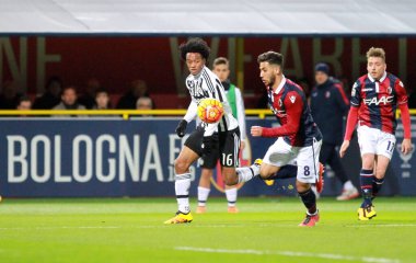 ITALY, Bologna: İtalyan Serie A futbol karşılaşması Bologna FC ile Juventus FC arasında 19 Şubat 2016 'da Renato-Dall' Ara Stadyumu 'nda yapıldı..