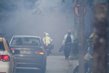 URUGUAY, Montevideo: Aedes aegypti sivrisineğine karşı Montevideo Belediyesi işçileri, 24 Şubat 2016