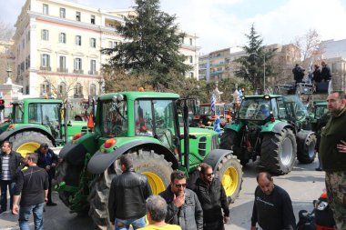 GREECE, Selanik: Yunanistan 'ın Selanik kentinde 4 Şubat 2016' da düzenlenen emeklilik reformlarını protesto eden göstericiler.     