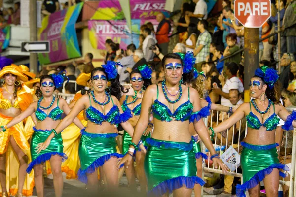 Performers Bright Costumes Carnival — Stock Photo, Image