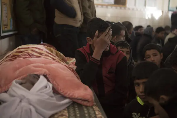 GAZA STRIP: People mourn a 24 year old Palestinian man who was killed in a tunnel collapse at the Egypt-Gaza border on February 8, 2016.