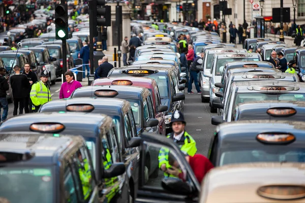United Kingdom London Uber Taxi Demonstration — Stock Photo, Image