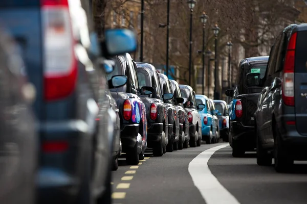 Zjednoczone Królestwo London Demonstracja Uber Taxi — Zdjęcie stockowe